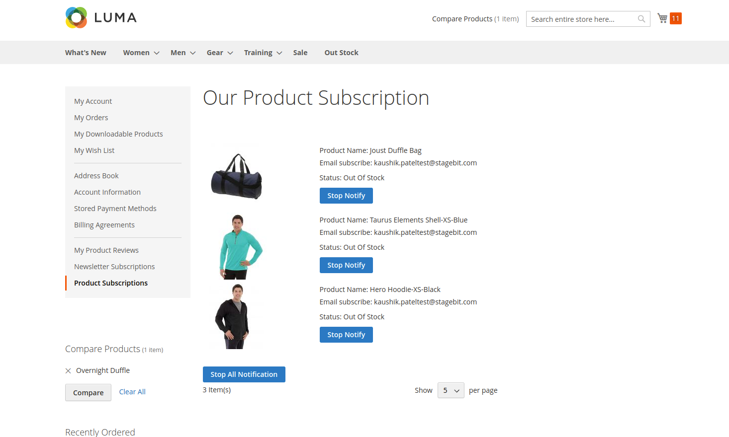 Magento 2 Out of Stock Notification Extension