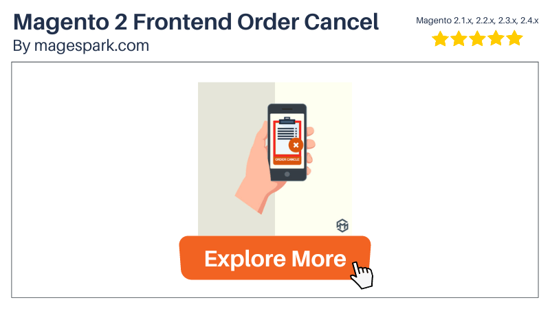 Magento 2 Frontend Cancel Order