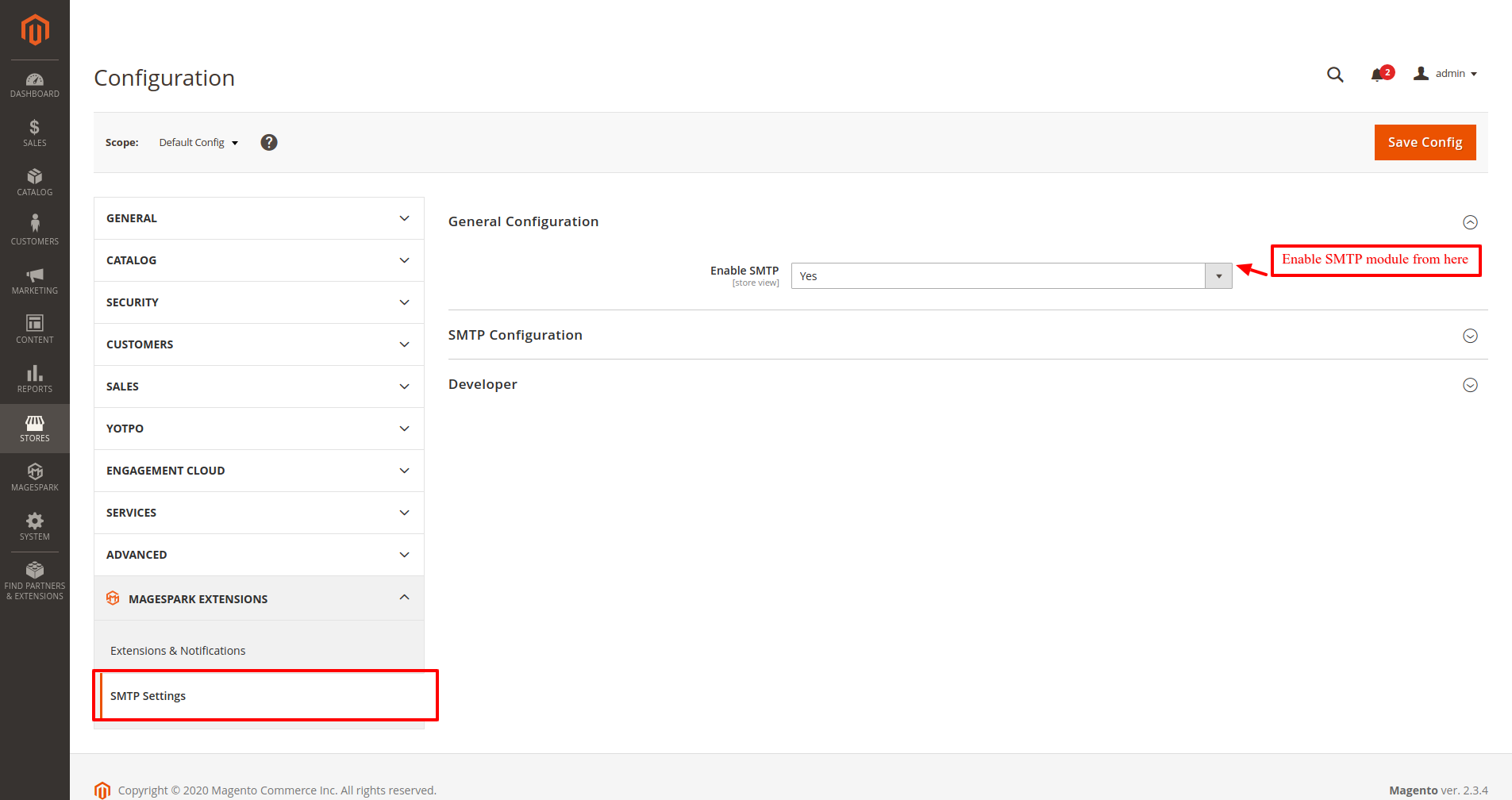 Magento 2 SMTP extension
