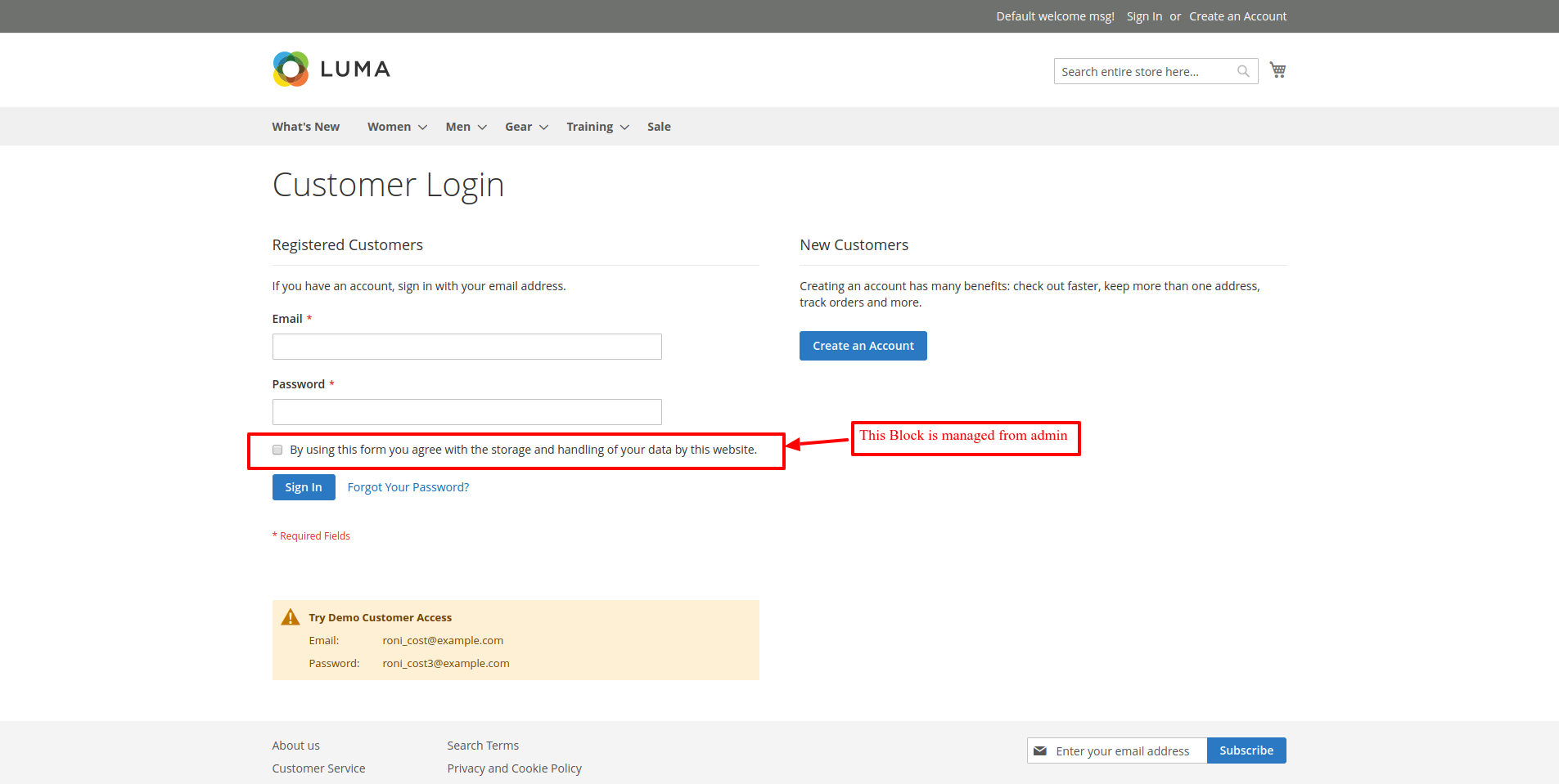 Magento 2 Cookie Notice