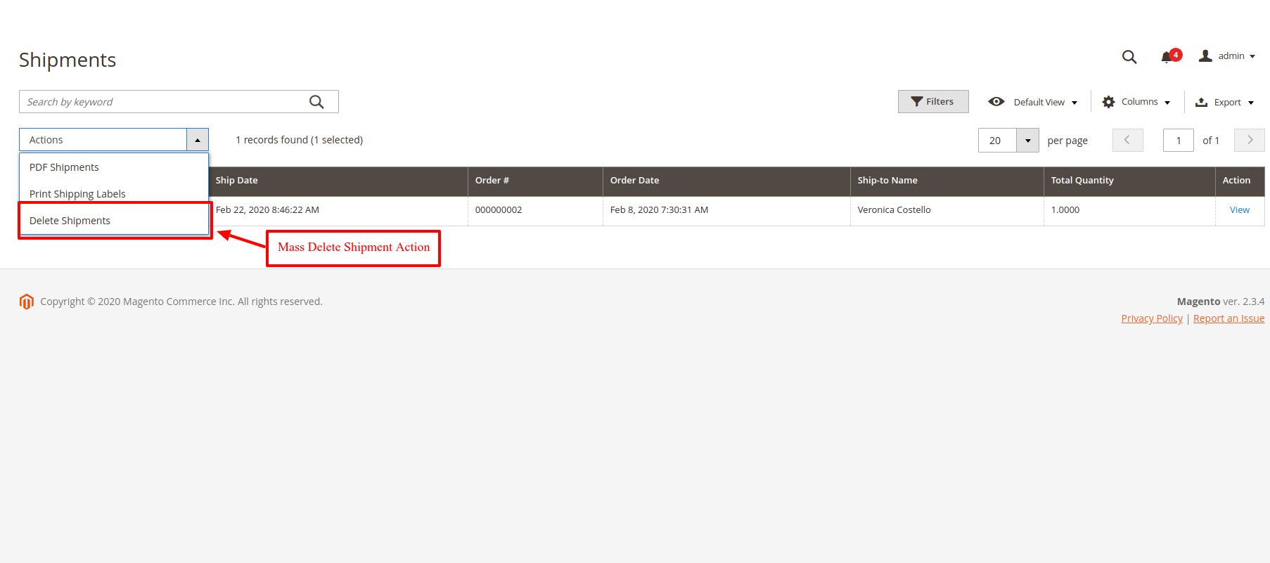 Magento 2 Delete Orders