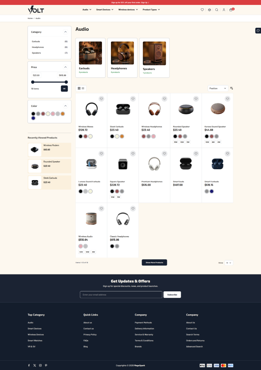 Volt - A Hyvä Electronics Theme for Magento 2