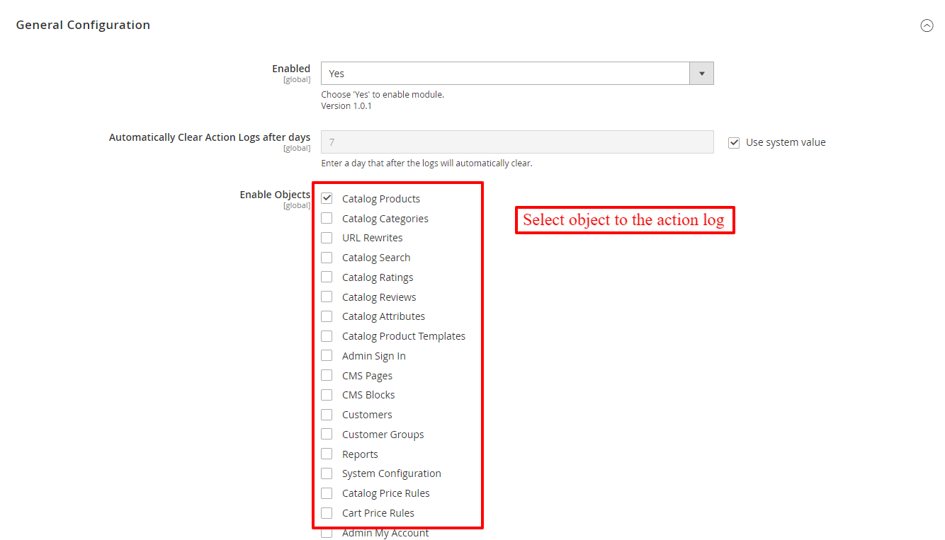 Magento 2 Admin Action Log