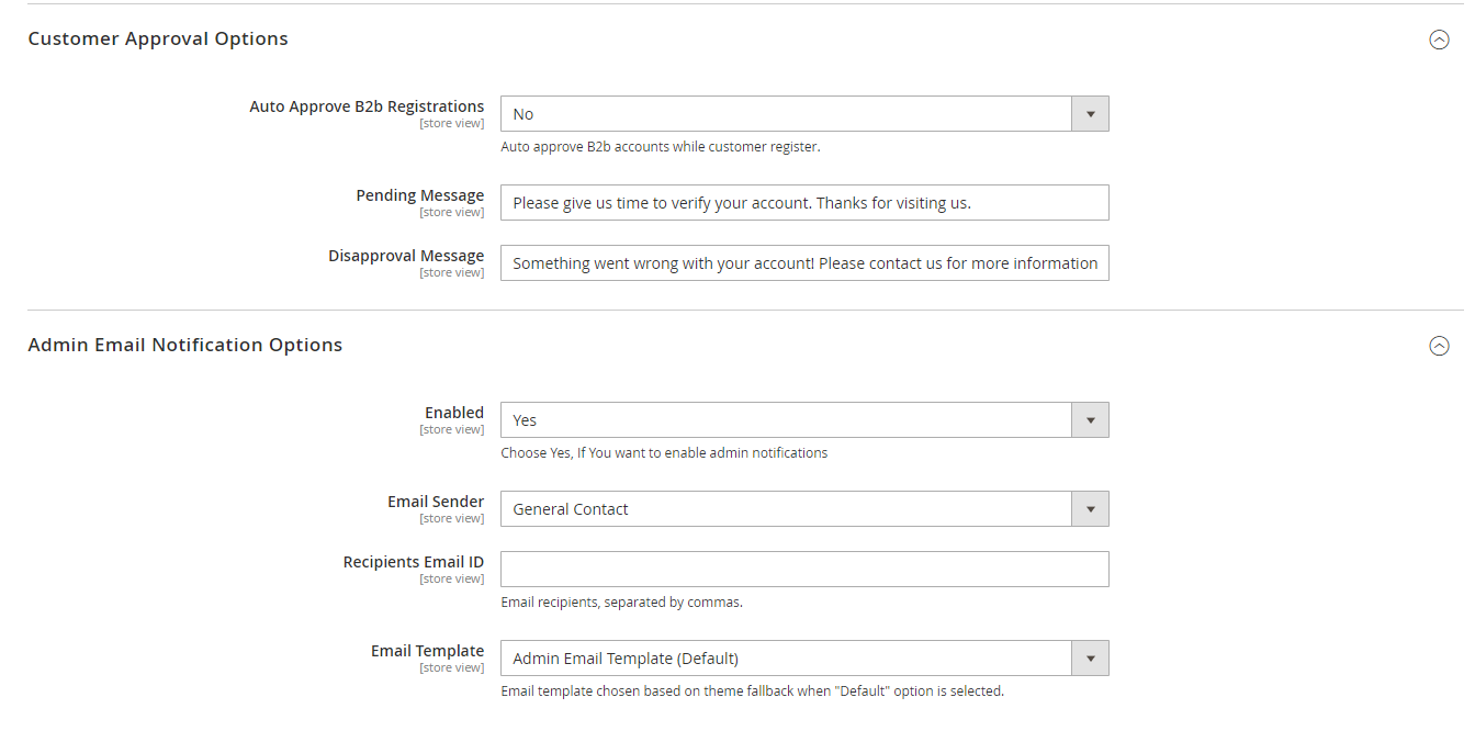 Magento 2 B2B Registration 