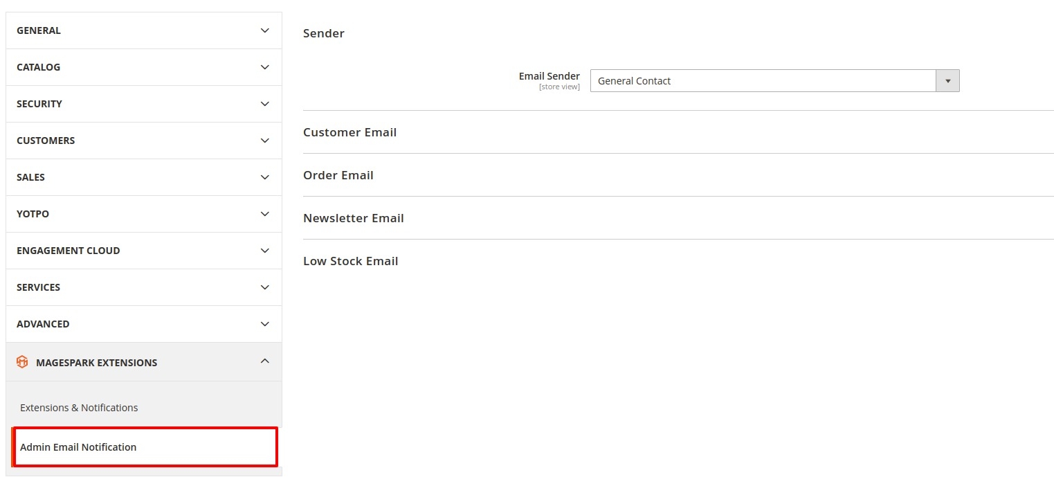 Magento 2 Admin Email Notification