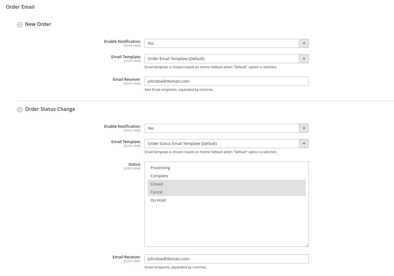Magento 2 Admin Email Notification