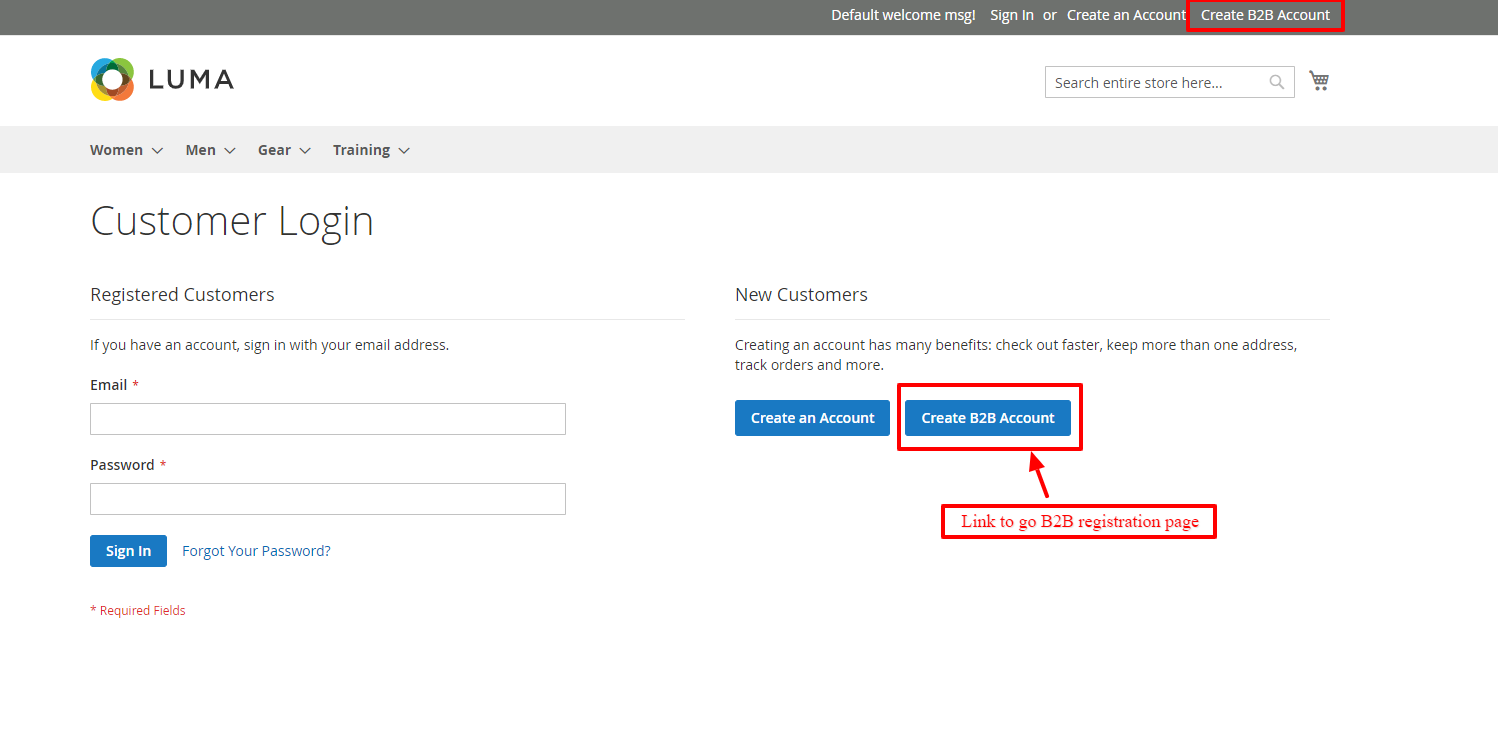 Magento 2 B2B Registration 