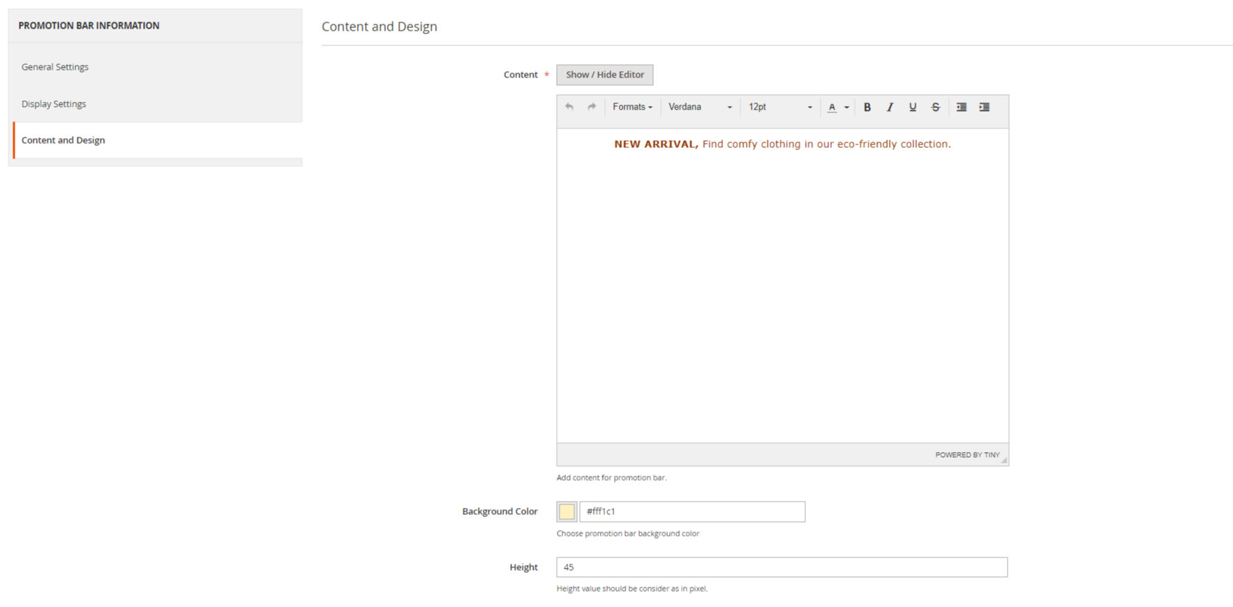 Magento 2 Promotion Bar