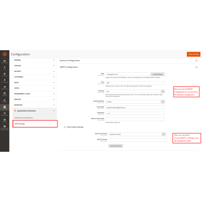 Magento 2 SMTP extension