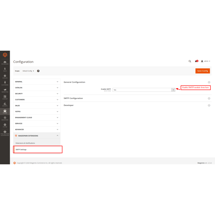 Magento 2 SMTP extension