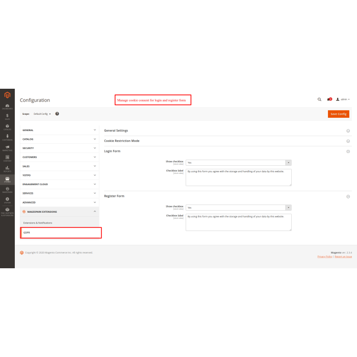 Magento 2 Cookie Notice