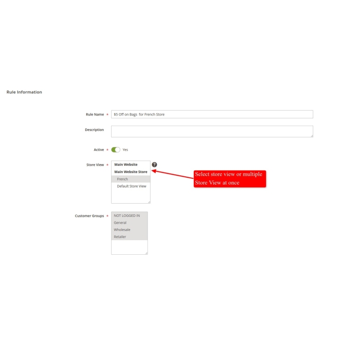 Magento 2 Catalog Price Rule by Store View