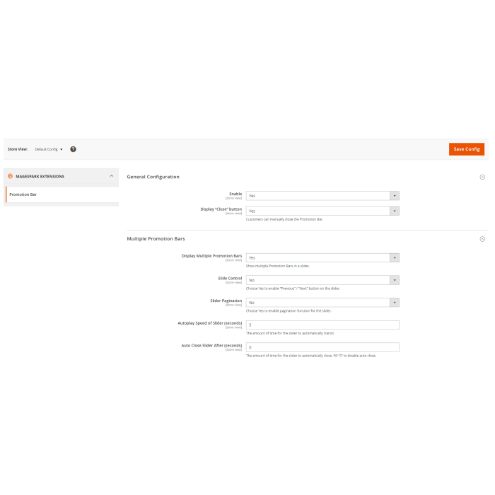 Magento 2 Promotion Bar