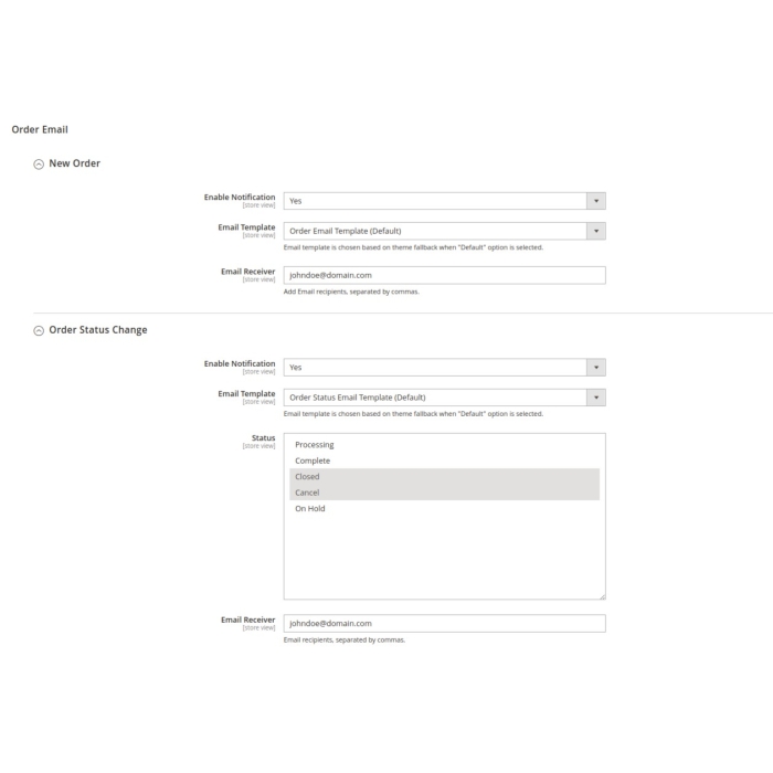 Magento 2 Admin Email Notification
