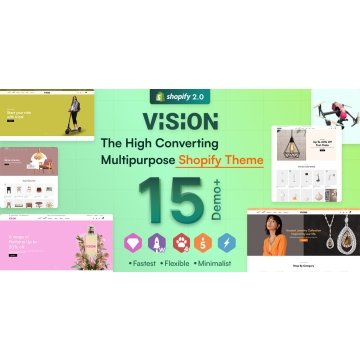 Vision - Multipurpose, Clean, Versatile, Responsive Shopify Theme OS 2.0 - Multilanguage - RTL Support — Shopify Themes