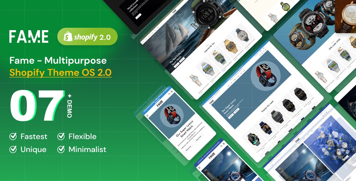 Fame - Luxury Watches and Multipurpose Shopify Theme OS 2.0