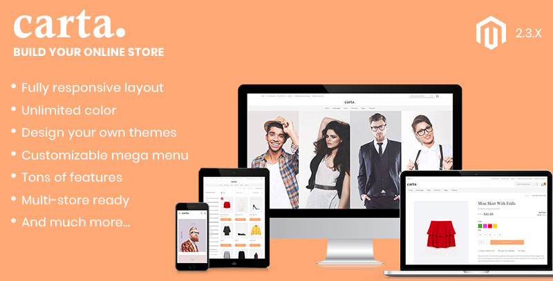 Carta - Clean, Responsive Magento 2 Fashion Theme