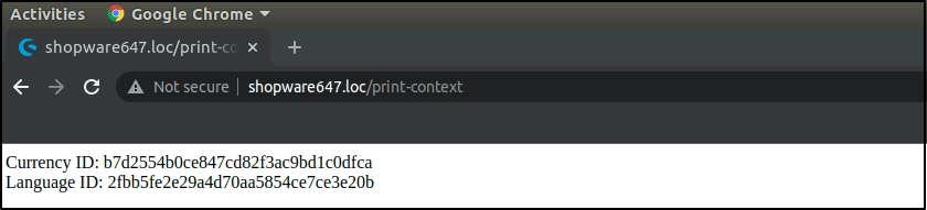 Shopware 6 Context Variable