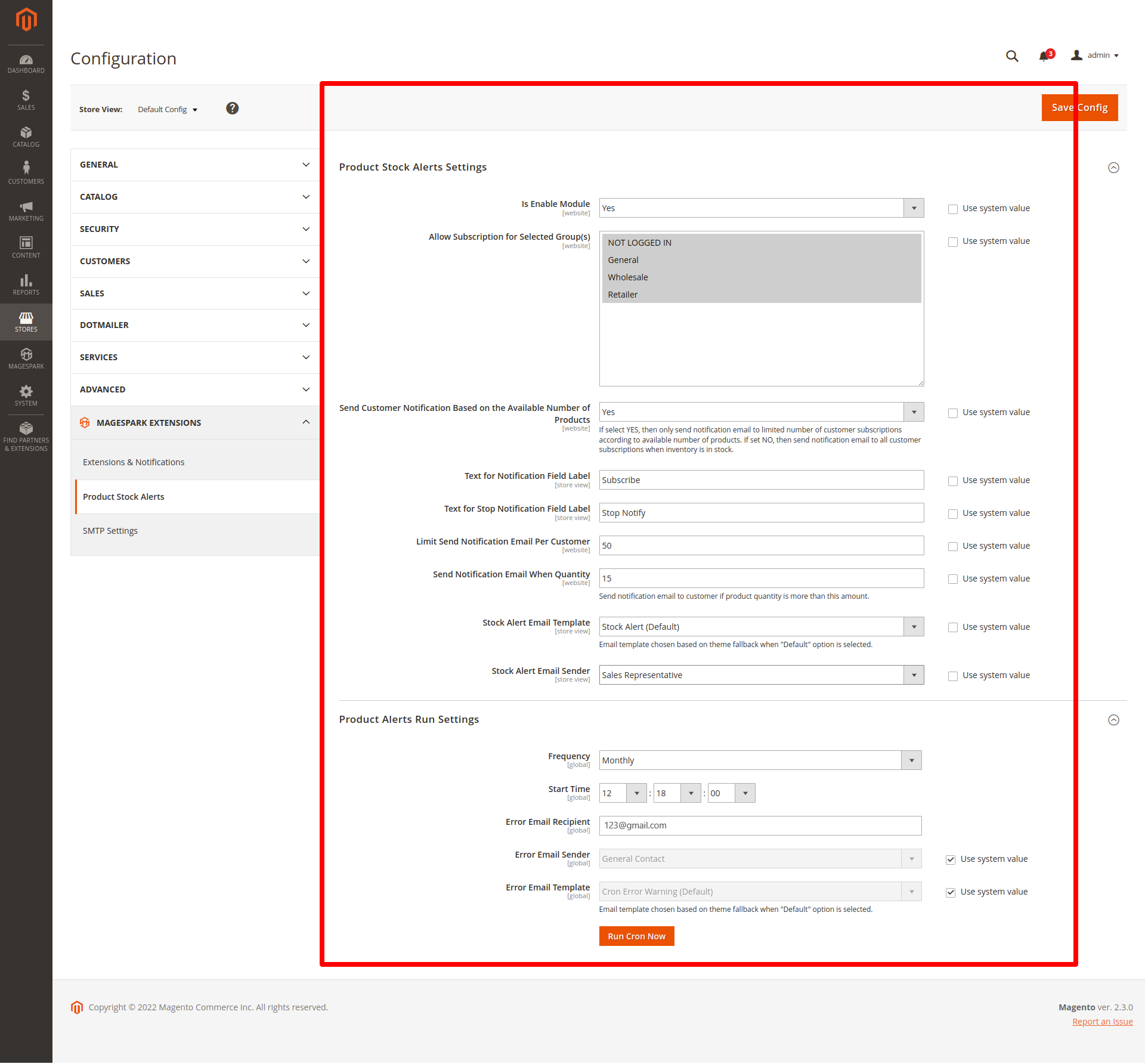 Magento 2 Out of Stock Notification Extension