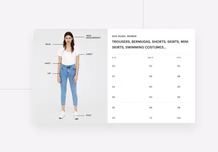 Size guide for Shopify clothing stores