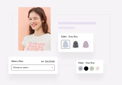 Variation swatches for Shopify clothing products