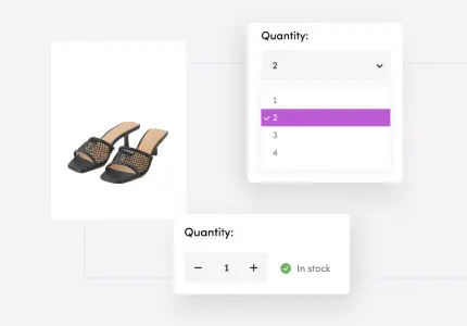 Quantity selector UI for Shopify cart